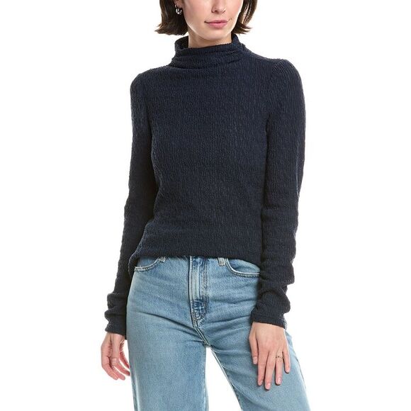 Rebecca Taylor WomensTextured Sweater Blue